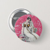 Vintage Frau Button (Vorne & Hinten)