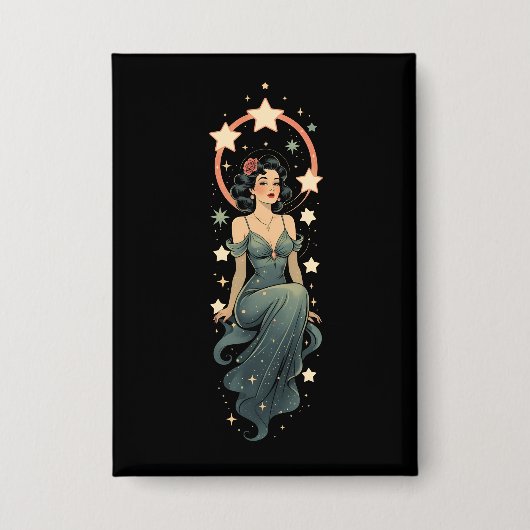 VINTAGE FRAU BUTTON (Vorderseite)