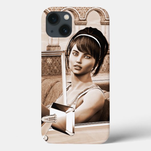 Vintage Frau Case-Mate iPhone Hülle (Rückseite)