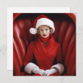 Vintage Frau Claus Feiertagskarte (Vorne/Hinten)