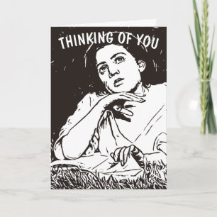 VINTAGE FRAU DENKT, DASS DU GREETING CARDS GIBT KARTE