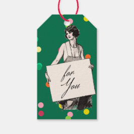 Vintage Frau der 20er Jahre für Sie Geschenkanhänger