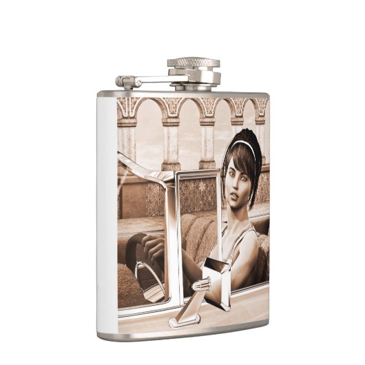 Vintage Frau Flachmann (Rechts)