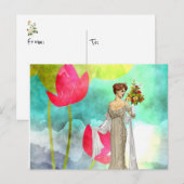 Vintage Frau Florin der Postkarte (Vorne/Hinten)