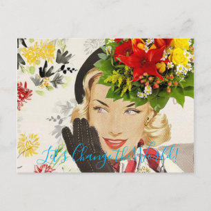 Vintage Frau Florin der Postkarte
