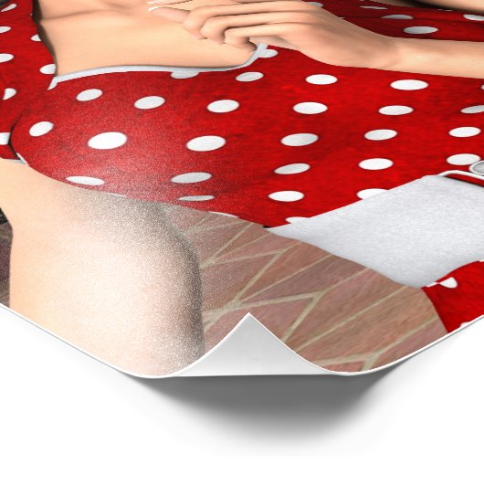 Vintage Frau Fotodruck (Ecke)