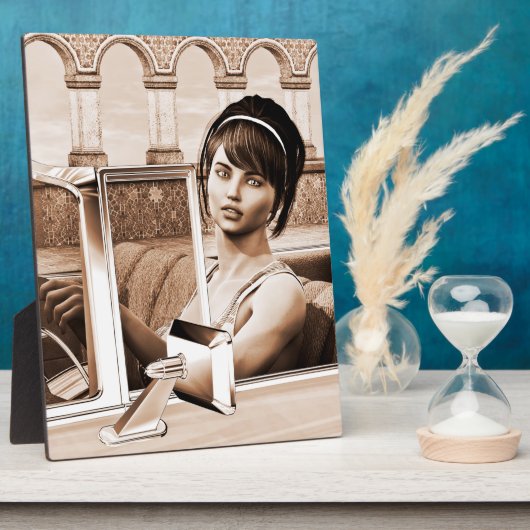 Vintage Frau Fotoplatte (Seite)