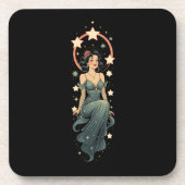 VINTAGE FRAU GETRÄNKEUNTERSETZER (Vorderseite)