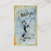 Vintage Frau, hergestellt für Sie Visitenkarte (Rückseite)