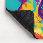 Vintage Frau Holen Sie ein Glas Abstrakte Kunst Mousepad (Ecke)