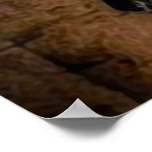 Vintage Frau in Korsettkleid Poster (Ecke)