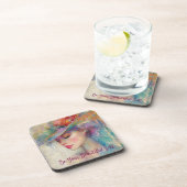 Vintage Frau ist Ihr schönes Selbst Getränkeuntersetzer (Rechte Seite)