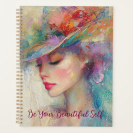 Vintage Frau ist Ihr schönes Selbst Planer