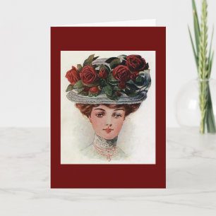 Vintage Frau Karte