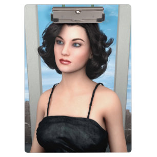 Vintage Frau Klemmbrett