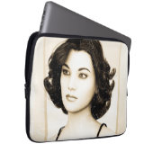 Vintage Frau Laptopschutzhülle (Vorne Rechts)