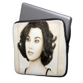 Vintage Frau Laptopschutzhülle (Vorderseite Links)