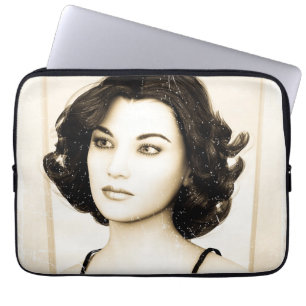 Vintage Frau Laptopschutzhülle