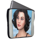 Vintage Frau Laptopschutzhülle (Vorne Rechts)