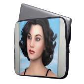 Vintage Frau Laptopschutzhülle (Vorderseite Links)