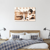 Vintage Frau Leinwanddruck (Insitu (Schlafzimmer))