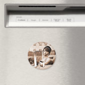 Vintage Frau Magnet (In Situ (Geschirrspüler))