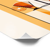 Vintage Frau mit Cocktail Poster (Ecke)