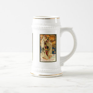 Vintage Frau mit Kap Halloween-Tasse Bierglas
