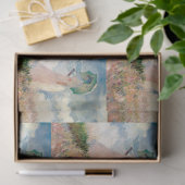 Vintage Frau mit Sonnenschirm gegenüber dem Links  Seidenpapier (Geschenk)