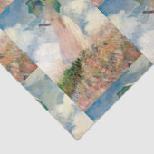 Vintage Frau mit Sonnenschirm gegenüber dem Links  Seidenpapier (Ausschnitt)