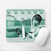 Vintage Frau Mousepad (Mit Mouse)