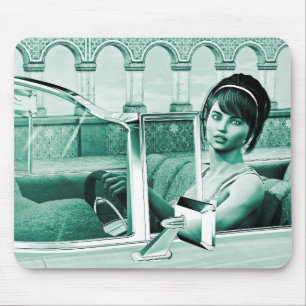 Vintage Frau Mousepad