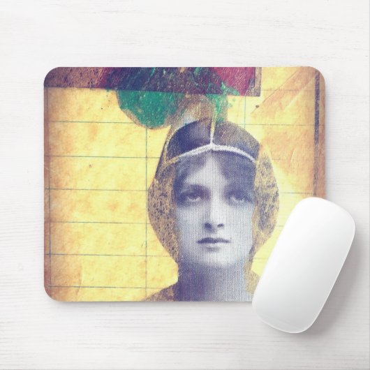Vintage Frau Mousepad (Mit Mouse)