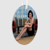 Vintage Frau Ornament (Vorderseite)