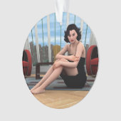 Vintage Frau Ornament (Vorderseite)