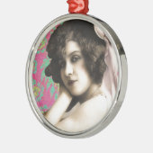 Vintage Frau Ornament Aus Metall (Links)