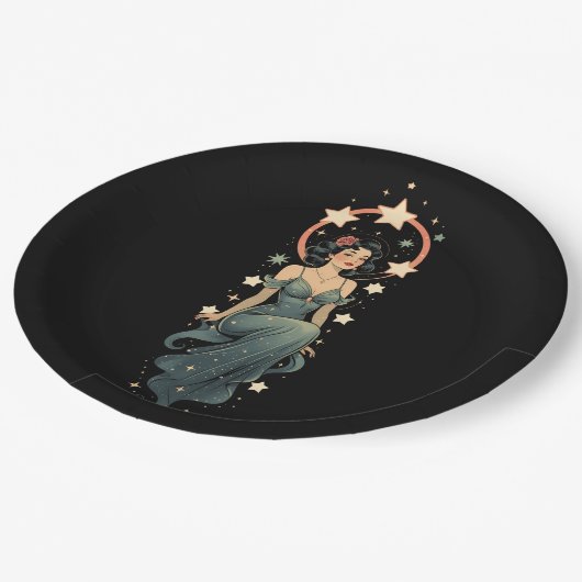 VINTAGE FRAU PAPPTELLER (Schrägansicht)