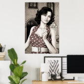 Vintage Frau Poster (Heimbüro)