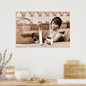 Vintage Frau Poster (Küche)