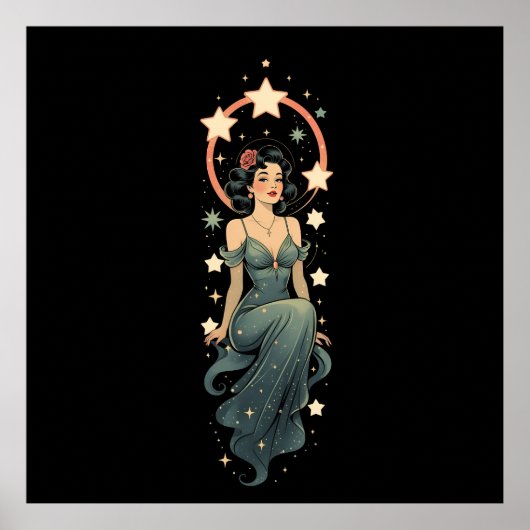 Vintage Frau Poster (Vorne)