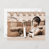 Vintage Frau Postkarte (Vorne/Hinten)
