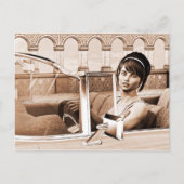 Vintage Frau Postkarte (Vorderseite)