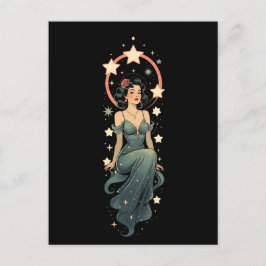 Vintage Frau Postkarte