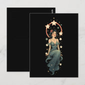 Vintage Frau Postkarte (Vorne/Hinten)