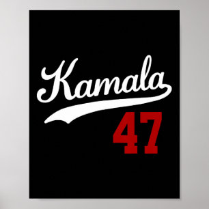 Vintage Frau Präsidentin Harris 2024 Kamala 47 Blu Poster