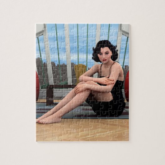 Vintage Frau Puzzle (Vertikal)