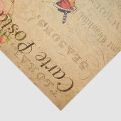 Vintage Frau Rad mit Hund Französisch Seidenpapier (Ausschnitt)