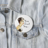 Vintage Frau Retro-Illustration sarcasm Zitat Button (Beispiel)