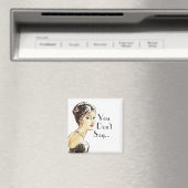 Vintage Frau Retro-Illustration sarcasm Zitat Magnet (In Situ (Geschirrspüler))