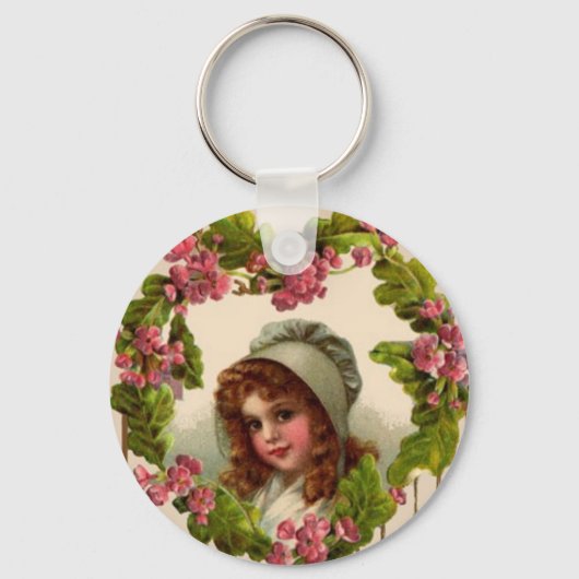 Vintage Frau Schlüsselanhänger (Vorderseite)